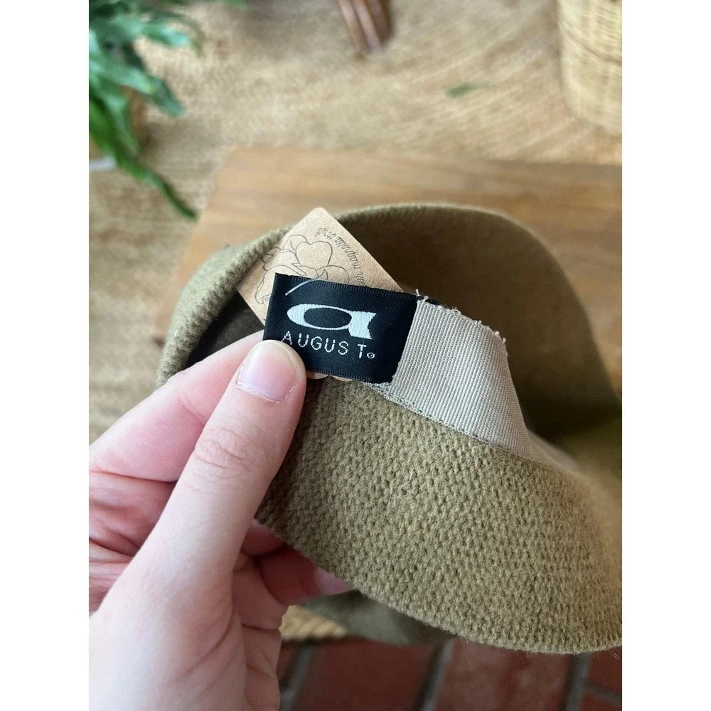 Vintage August Silk Retro Y2K Daisy Wool Bucket Hat‎